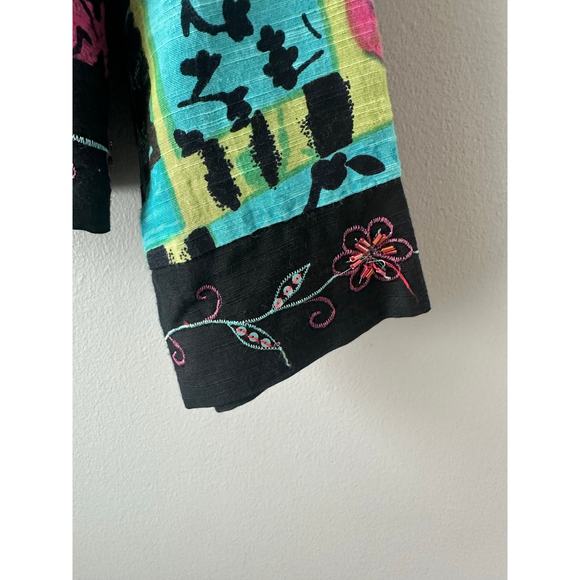 Parsley & Sage Art to Wear Blazer Beaded Size Large - Picture 4 of 13